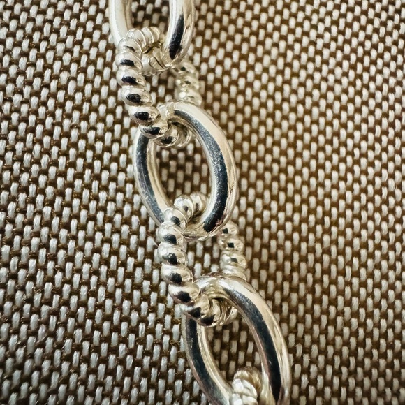 Judith Ripka Lock n Key Silver Chain Necklace - Picture 4 of 8